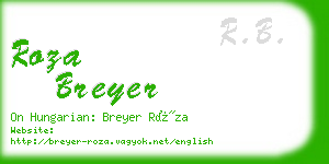 roza breyer business card